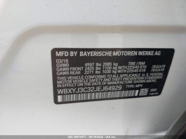 Photo 8 VIN: WBXYJ3C32JEJ64929 - BMW X2 