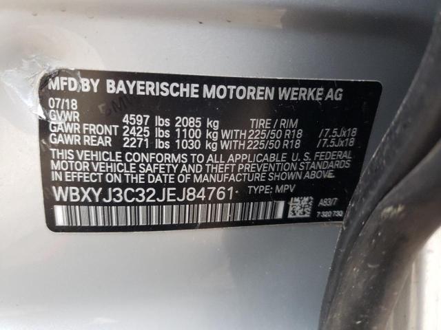 Photo 9 VIN: WBXYJ3C32JEJ84761 - BMW X2 SDRIVE2 