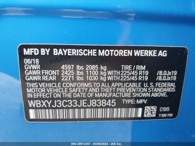 Photo 8 VIN: WBXYJ3C33JEJ83845 - BMW X2 