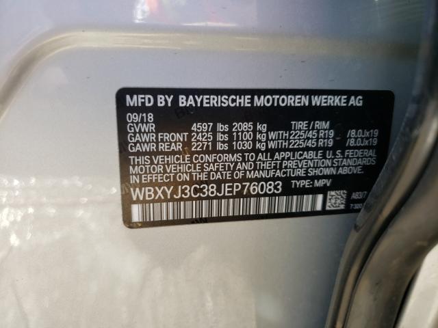 Photo 9 VIN: WBXYJ3C38JEP76083 - BMW X2 SDRIVE2 