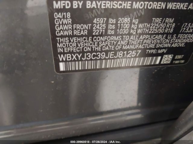 Photo 8 VIN: WBXYJ3C39JEJ81257 - BMW X2 