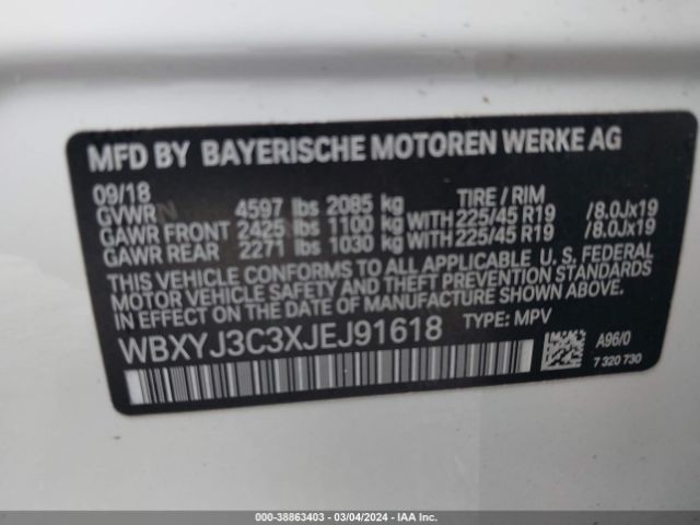 Photo 8 VIN: WBXYJ3C3XJEJ91618 - BMW X2 