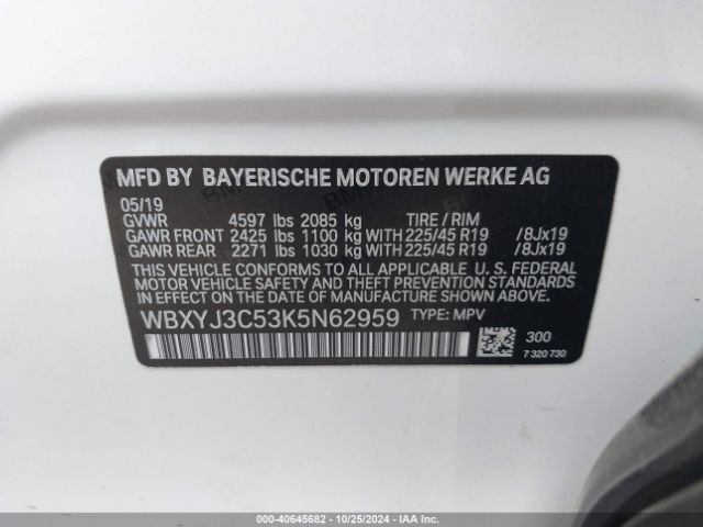 Photo 8 VIN: WBXYJ3C53K5N62959 - BMW X2 