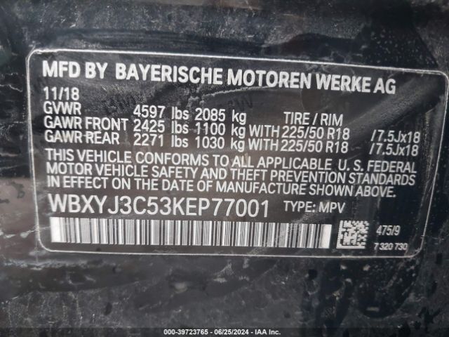 Photo 8 VIN: WBXYJ3C53KEP77001 - BMW X2 