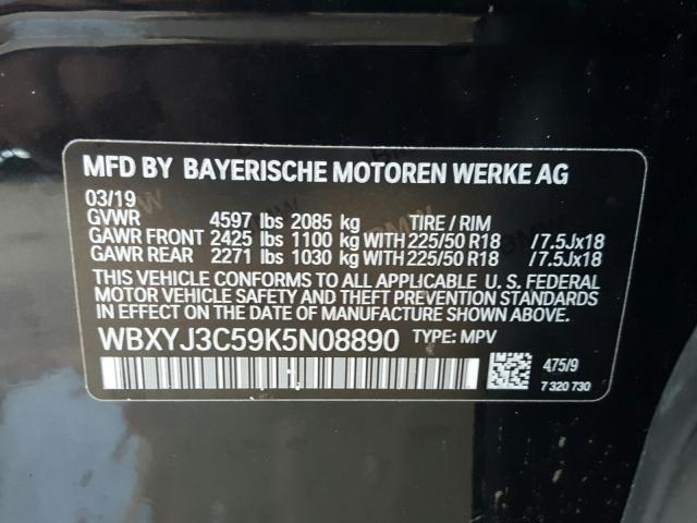 Photo 9 VIN: WBXYJ3C59K5N08890 - BMW X2 SDRIVE2 