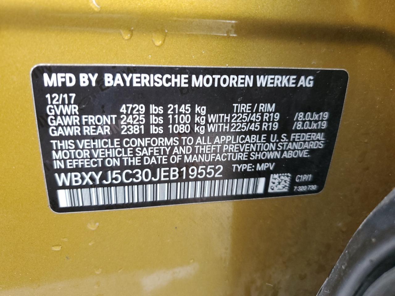 Photo 13 VIN: WBXYJ5C30JEB19552 - BMW X2 