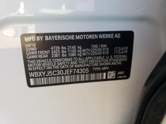 Photo 9 VIN: WBXYJ5C30JEF74305 - BMW X2 XDRIVE2 