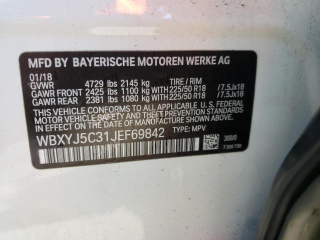 Photo 9 VIN: WBXYJ5C31JEF69842 - BMW X2 XDRIVE2 