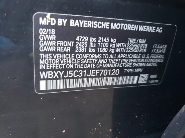 Photo 9 VIN: WBXYJ5C31JEF70120 - BMW X2 XDRIVE2 