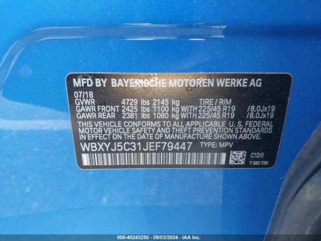 Photo 8 VIN: WBXYJ5C31JEF79447 - BMW X2 