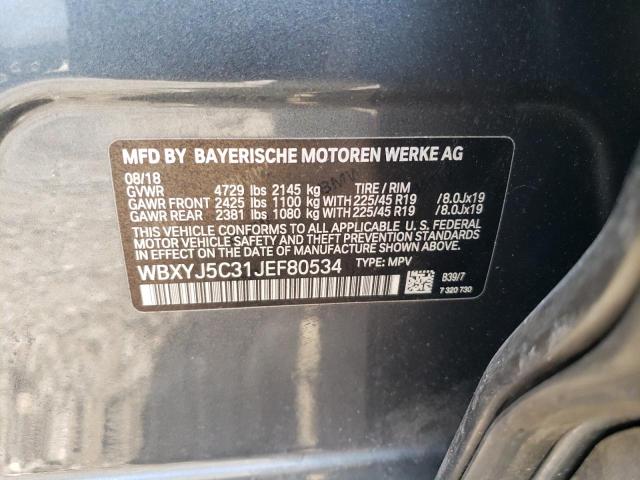 Photo 12 VIN: WBXYJ5C31JEF80534 - BMW X2 XDRIVE2 