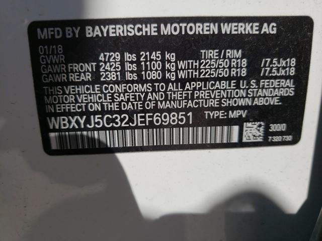 Photo 9 VIN: WBXYJ5C32JEF69851 - BMW X2 XDRIVE2 