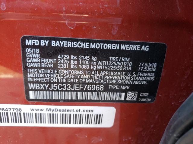 Photo 9 VIN: WBXYJ5C33JEF76968 - BMW X2 XDRIVE2 