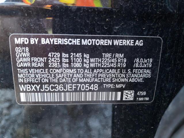 Photo 9 VIN: WBXYJ5C36JEF70548 - BMW X2 XDRIVE2 