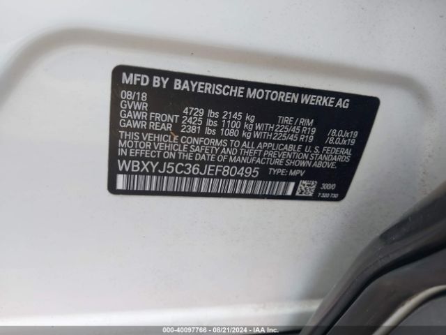 Photo 8 VIN: WBXYJ5C36JEF80495 - BMW X2 