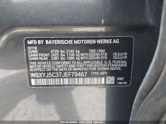 Photo 8 VIN: WBXYJ5C37JEF79467 - BMW X2 