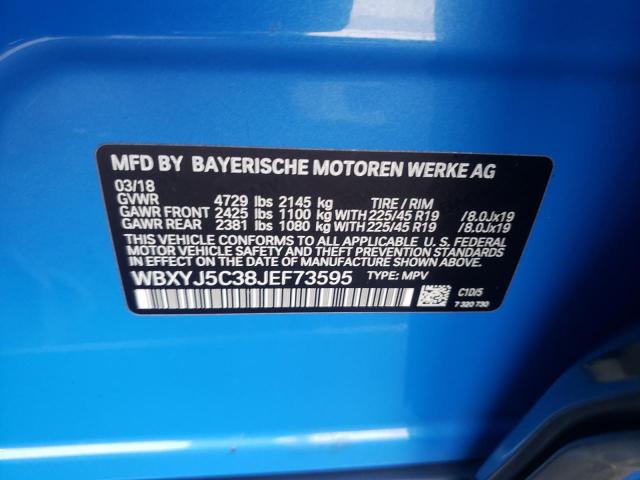 Photo 9 VIN: WBXYJ5C38JEF73595 - BMW X2 XDRIVE2 