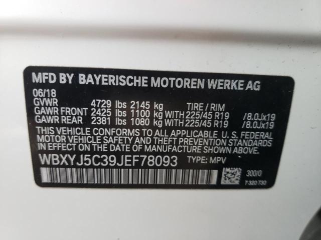 Photo 9 VIN: WBXYJ5C39JEF78093 - BMW X2 XDRIVE2 