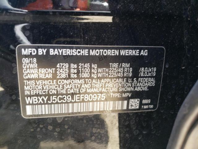 Photo 9 VIN: WBXYJ5C39JEF80975 - BMW X2 XDRIVE2 