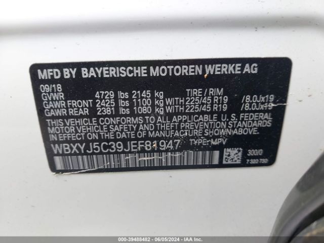 Photo 8 VIN: WBXYJ5C39JEF81947 - BMW X2 