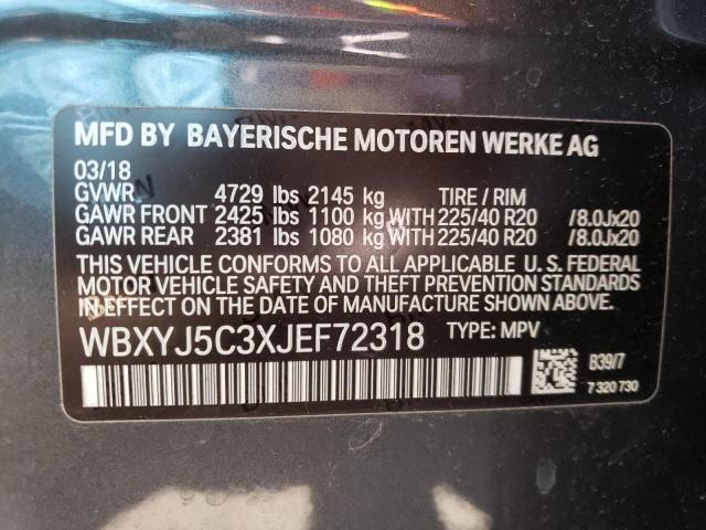 Photo 11 VIN: WBXYJ5C3XJEF72318 - BMW X2 XDRIVE2 