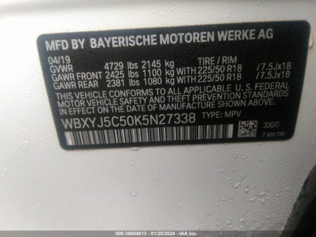 Photo 8 VIN: WBXYJ5C50K5N27338 - BMW X2 