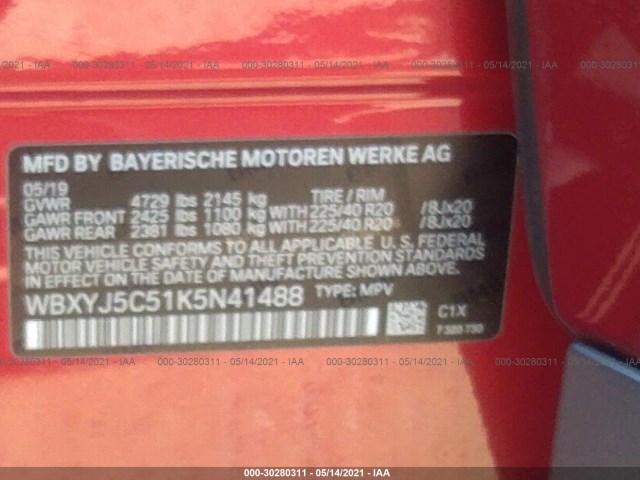 Photo 8 VIN: WBXYJ5C51K5N41488 - BMW X2 