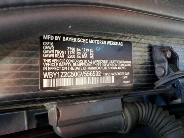 Photo 11 VIN: WBY1Z2C50GV556592 - BMW I3 BEV 