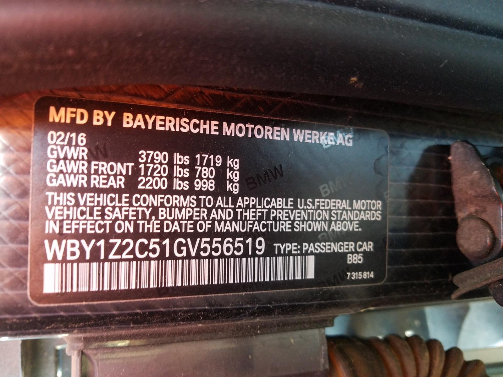 Photo 9 VIN: WBY1Z2C51GV556519 - BMW I3 BEV 