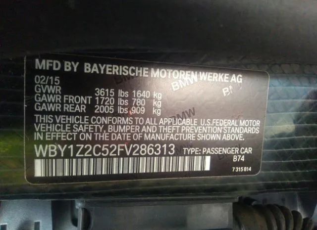 Photo 8 VIN: WBY1Z2C52FV286313 - BMW I3 