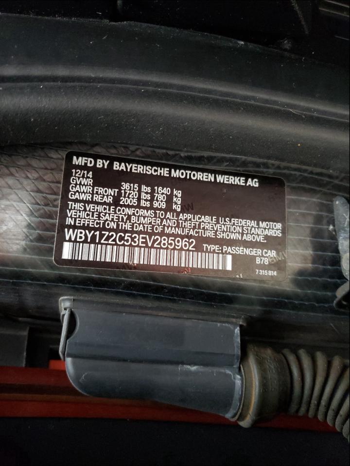 Photo 9 VIN: WBY1Z2C53EV285962 - BMW I3 