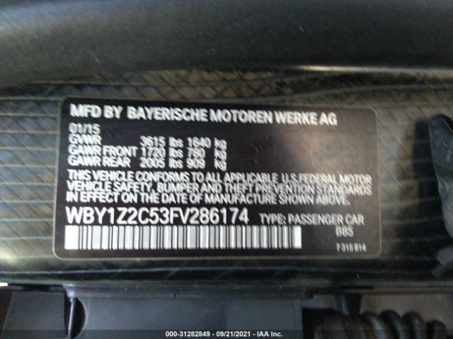 Photo 8 VIN: WBY1Z2C53FV286174 - BMW I3 