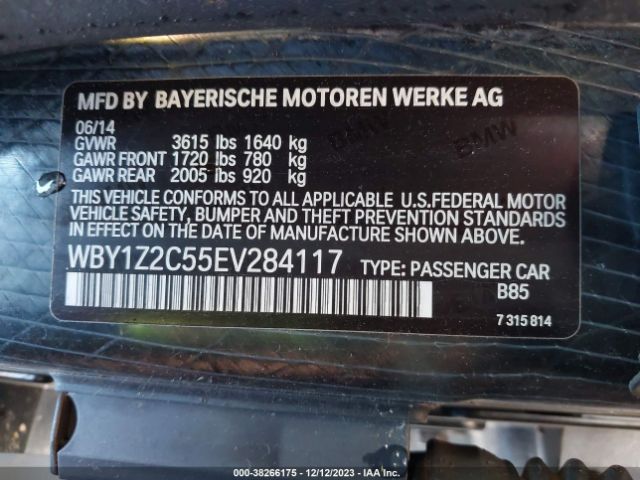 Photo 8 VIN: WBY1Z2C55EV284117 - BMW I3 