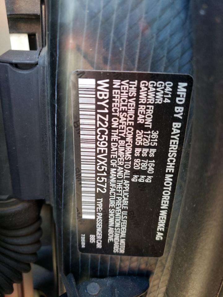 Photo 12 VIN: WBY1Z2C59EVX51572 - BMW I3 