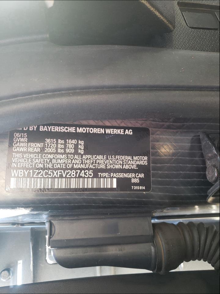 Photo 9 VIN: WBY1Z2C5XFV287435 - BMW I3 