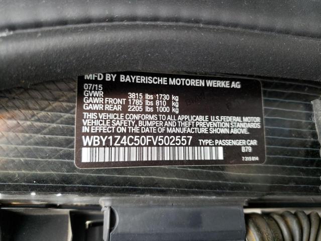 Photo 11 VIN: WBY1Z4C50FV502557 - BMW I SERIES 