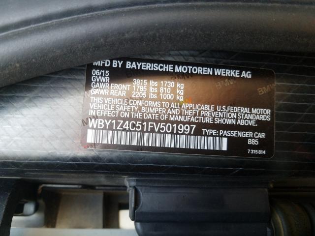 Photo 9 VIN: WBY1Z4C51FV501997 - BMW I3 REX 