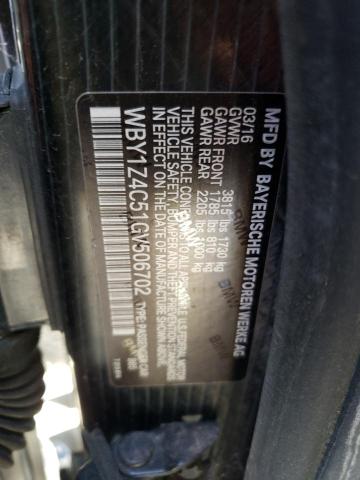 Photo 12 VIN: WBY1Z4C51GV506702 - BMW I3 REX 