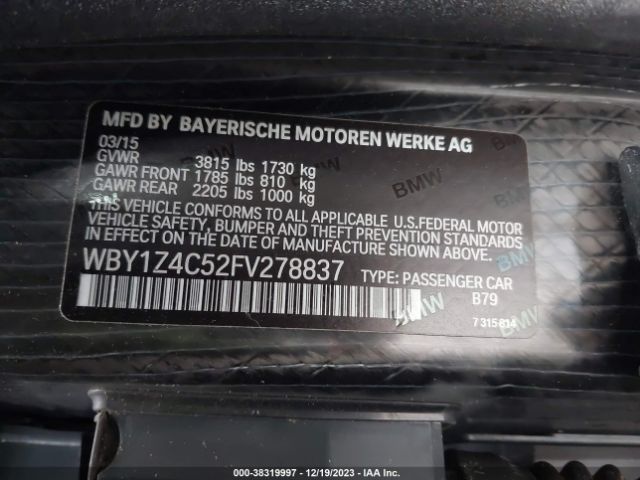 Photo 8 VIN: WBY1Z4C52FV278837 - BMW I3 