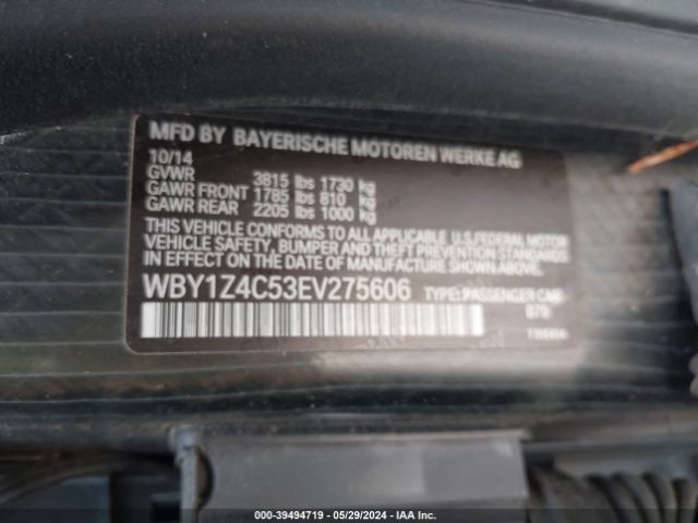 Photo 8 VIN: WBY1Z4C53EV275606 - BMW I3 