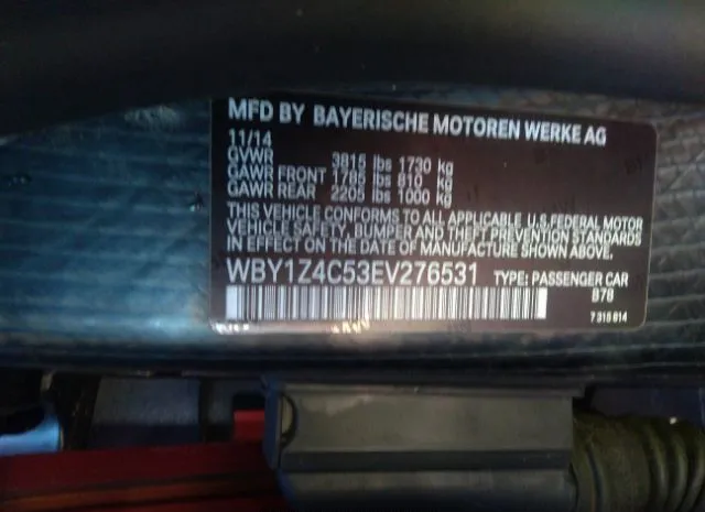 Photo 8 VIN: WBY1Z4C53EV276531 - BMW I3 