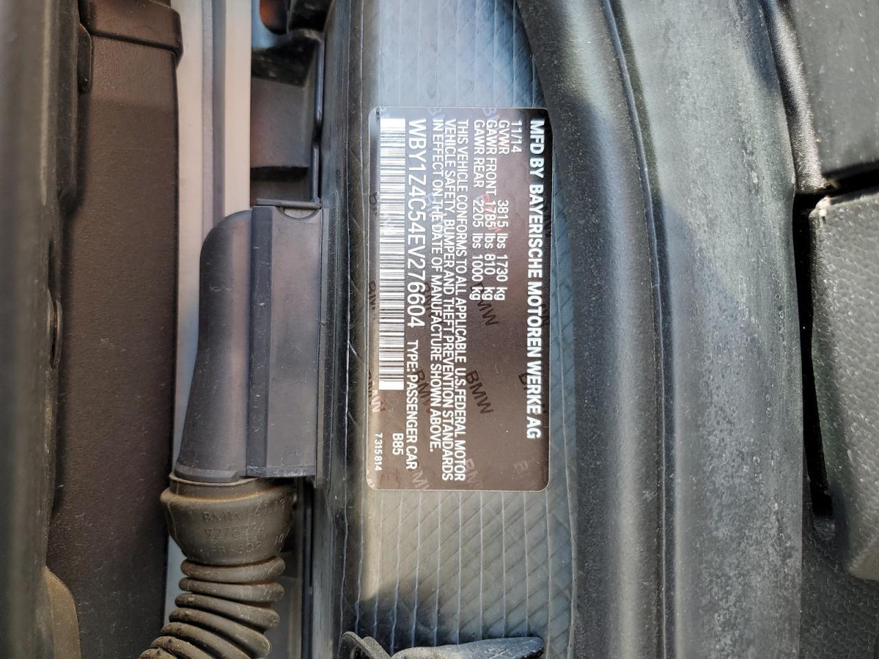 Photo 13 VIN: WBY1Z4C54EV276604 - BMW I3 