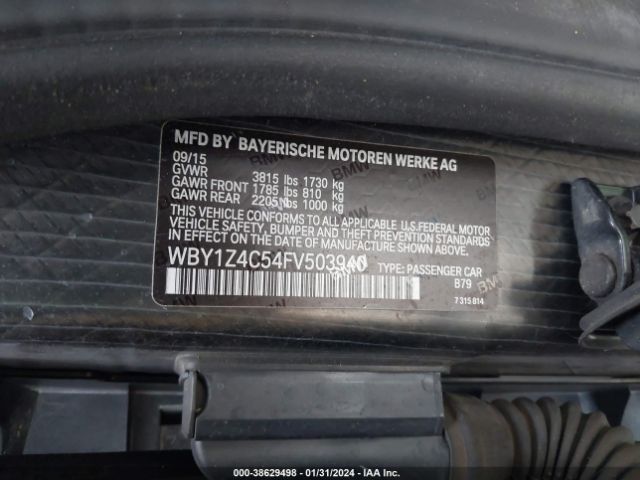 Photo 8 VIN: WBY1Z4C54FV503940 - BMW I3 