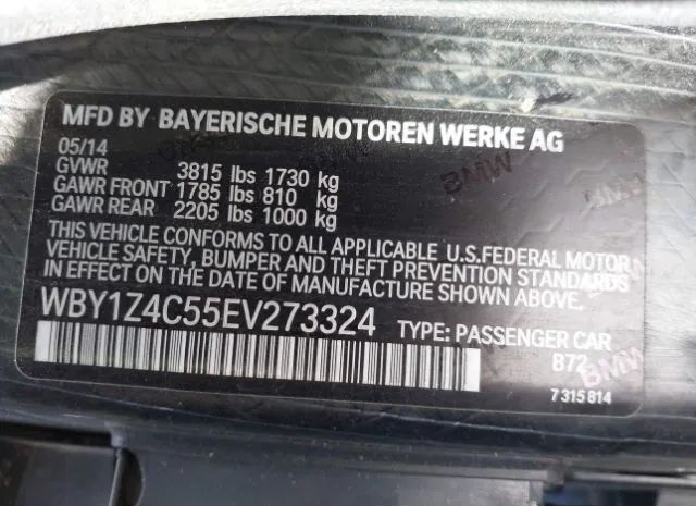 Photo 8 VIN: WBY1Z4C55EV273324 - BMW I3 