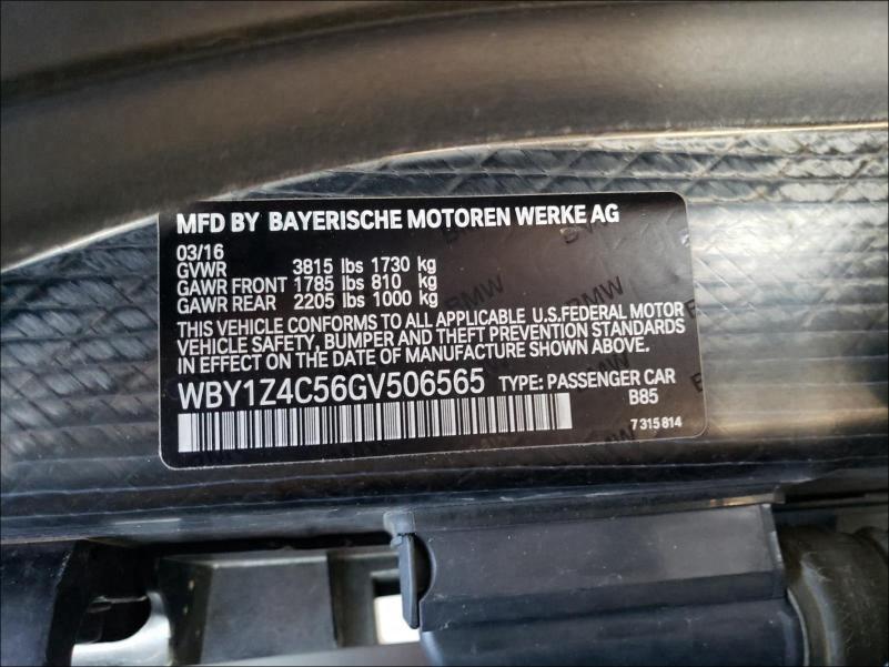 Photo 9 VIN: WBY1Z4C56GV506565 - BMW I3 REX 