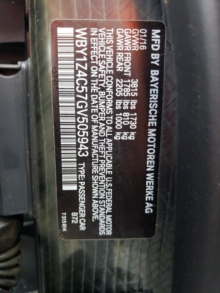 Photo 11 VIN: WBY1Z4C57GV505943 - BMW I3 