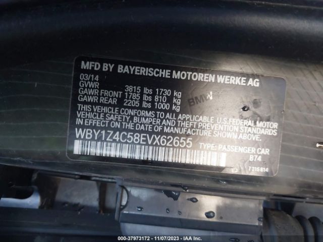 Photo 8 VIN: WBY1Z4C58EVX62655 - BMW I3 