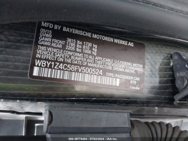 Photo 8 VIN: WBY1Z4C58FV500524 - BMW I3 