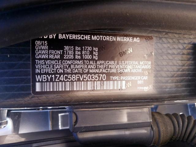 Photo 9 VIN: WBY1Z4C58FV503570 - BMW I3 REX 