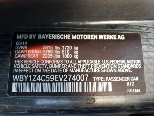 Photo 9 VIN: WBY1Z4C59EV274007 - BMW I3 REX 